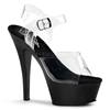 Pleaser - KISS208 Sandale à bride à la cheville - Noir/Transparent Product image